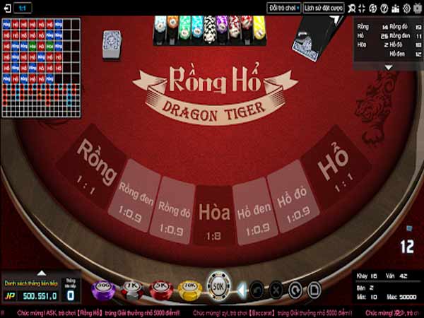 Review Rồng Hổ trò chơi casino với tỷ lệ trả thưởng cao