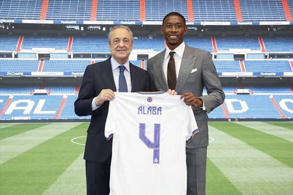 Số áo Alaba ở Real Madrid